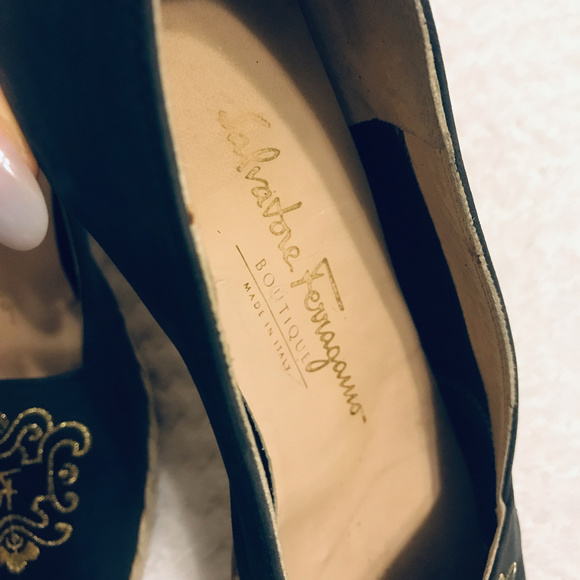 Salvatore Ferragamo suede Loafer Espadrille Flats - Picture 3 of 8